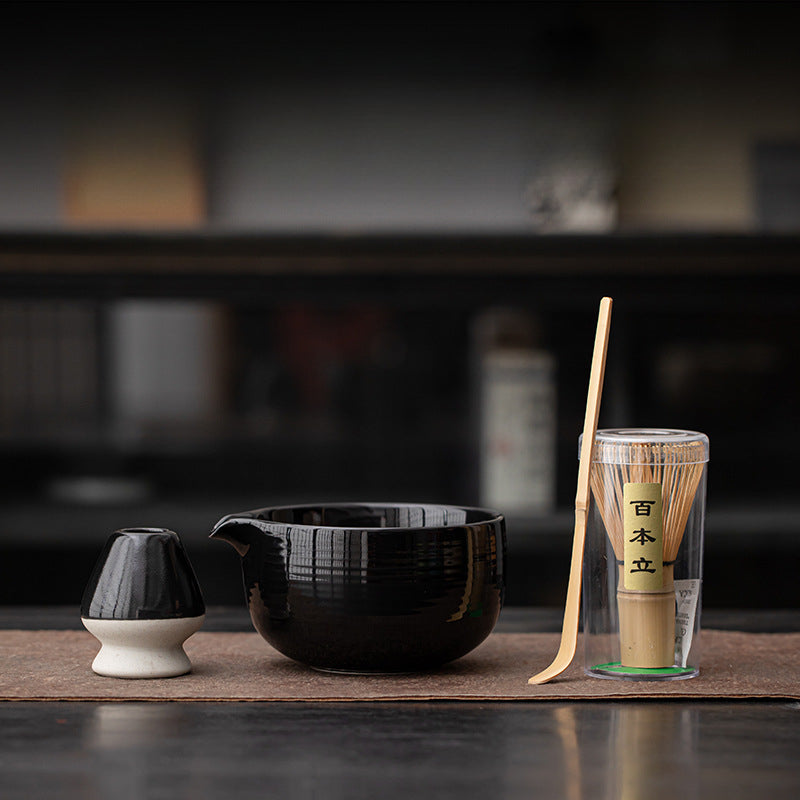 Zenzi | Handgemaakte Keramische Matcha Set – 4-delig – Authentiek Design