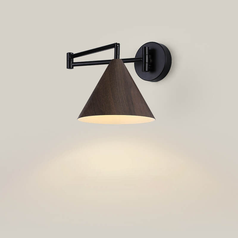 Noren | Nordic Minimalistische Wandlamp met Zwenkarm en Houtlook