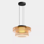 Volutea | Gelaagde Glazen Hanglamp met Warm LED Licht