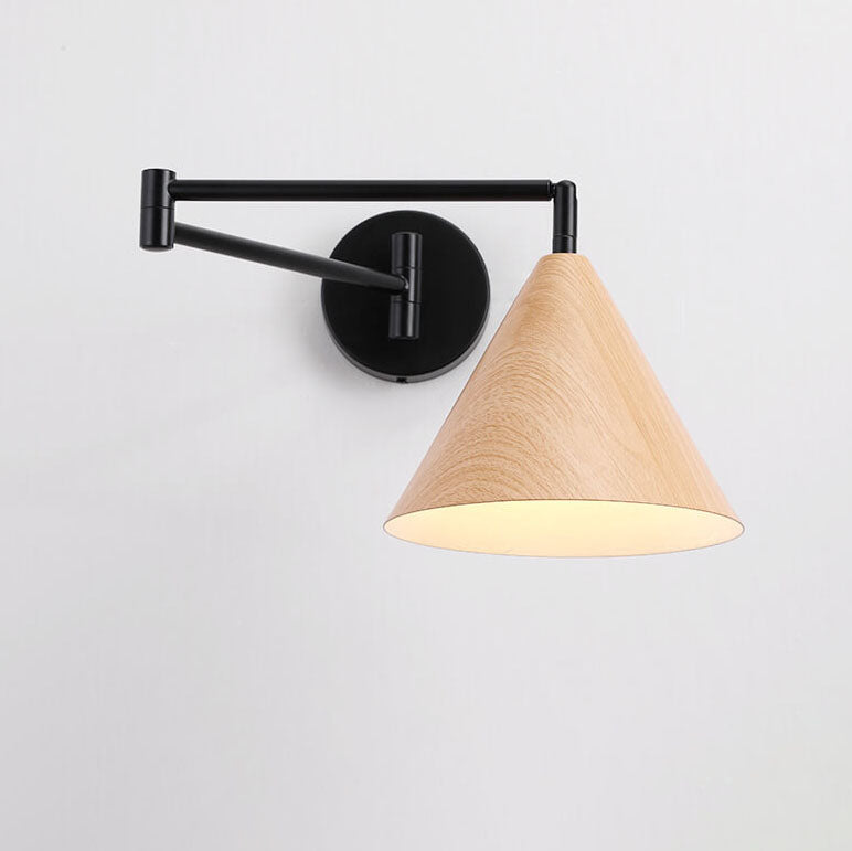 Noren | Nordic Minimalistische Wandlamp met Zwenkarm en Houtlook
