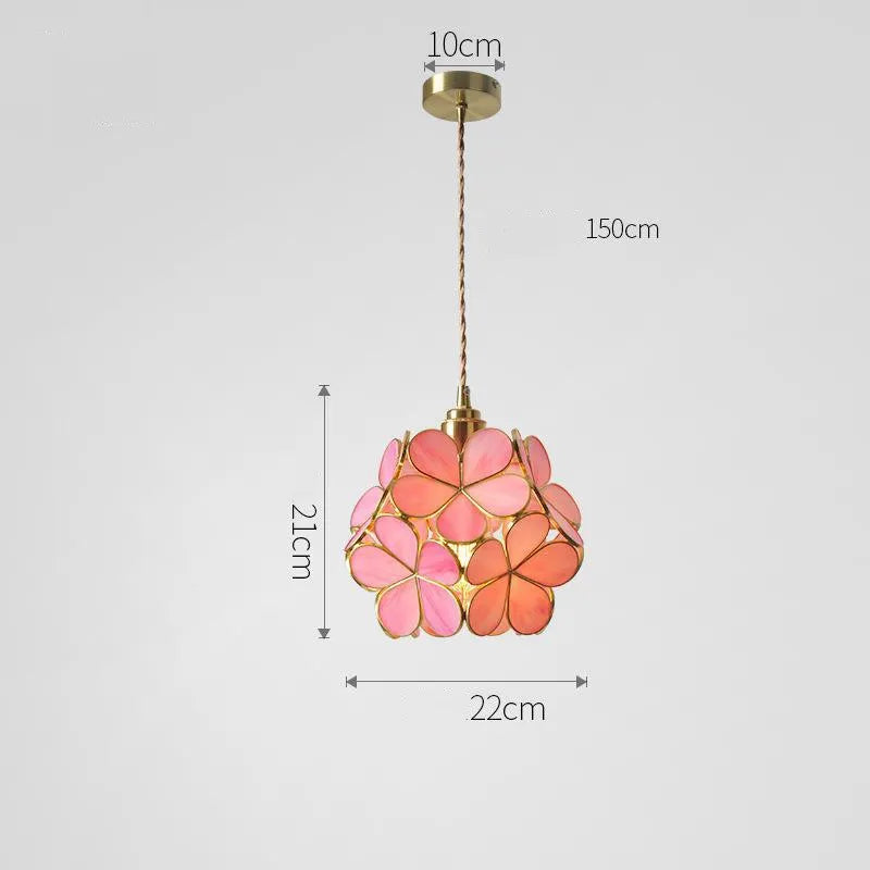 Glazen Hanglamp – Bloem Design – Messing Afwerking | Floyem