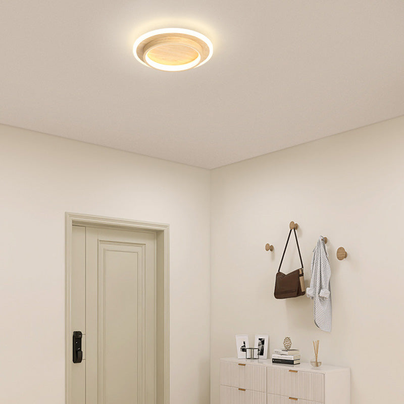 Basso | Compacte LED Plafondlamp met Houtprint