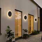 Ronde LED Buitenwandlamp – Halo Design – IP65 | Robustum