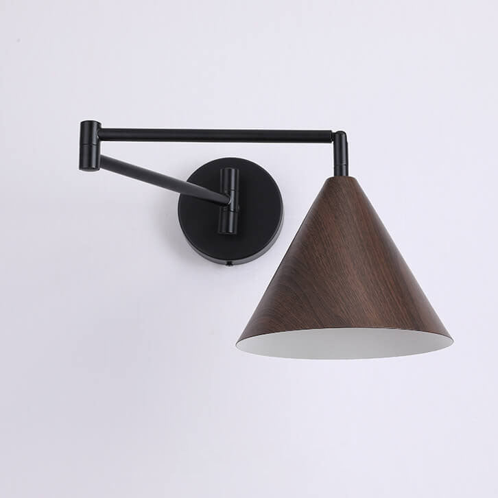 Noren | Nordic Minimalistische Wandlamp met Zwenkarm en Houtlook