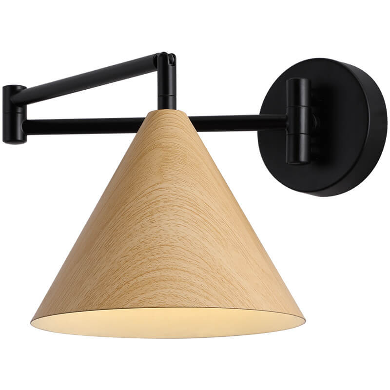 Noren | Nordic Minimalistische Wandlamp met Zwenkarm en Houtlook