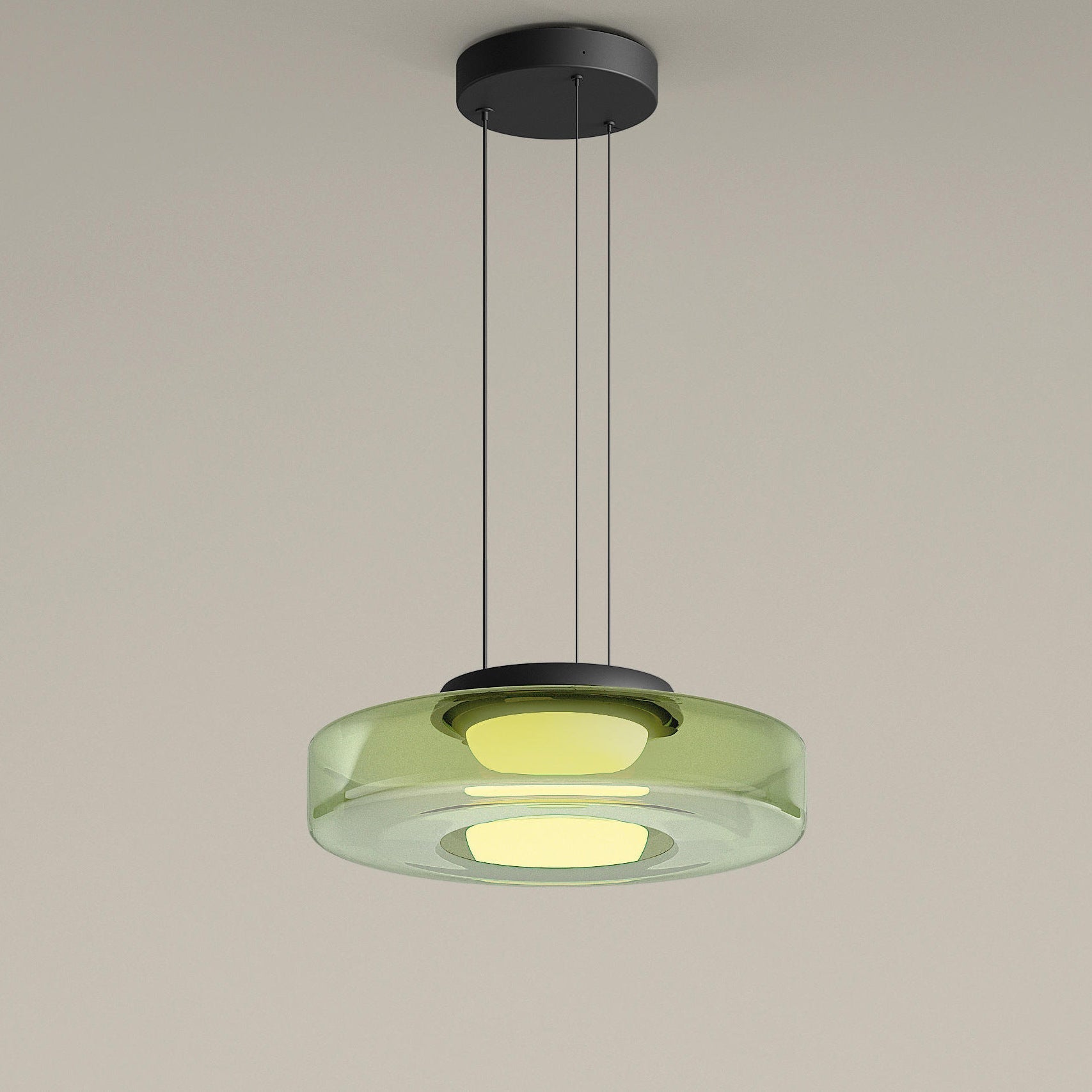 Volutea | Gelaagde Glazen Hanglamp met Warm LED Licht