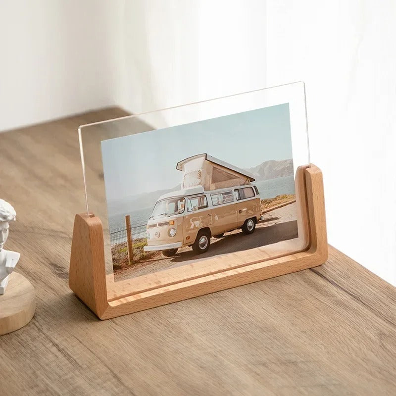 Zwevende Fotolijst – Beukenhout & Helder Acryl | Bodi