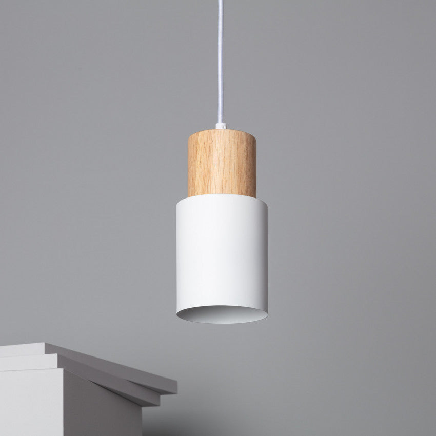 Otis | Cilinder Hanglamp – Metaal & Hout – Modern Design