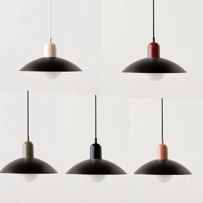 Pastel Dome | Bauhaus Hanglamp – Kleurrijk Metaal & Glas – Verstelbaar
