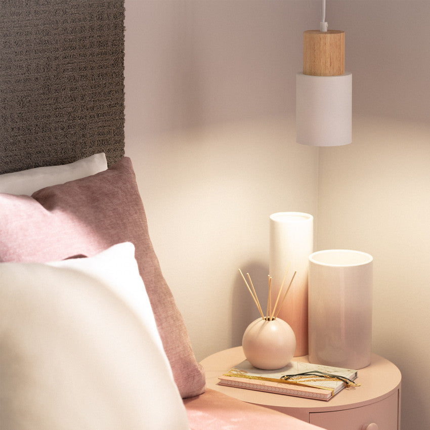 Otis | Cilinder Hanglamp – Metaal & Hout – Modern Design