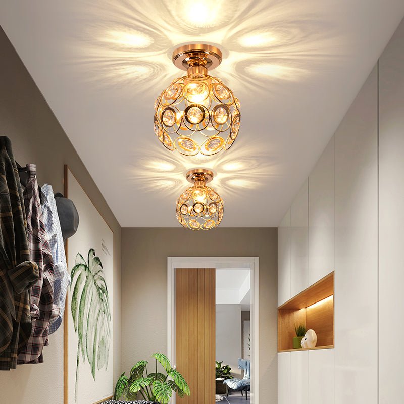 Bijou | Compacte Plafondlamp met Kristallen – Sfeervol Lichtpatroon