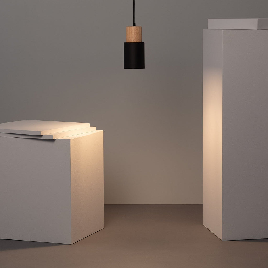 Otis | Cilinder Hanglamp – Metaal & Hout – Modern Design