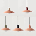 Pastel Dome | Bauhaus Hanglamp – Kleurrijk Metaal & Glas – Verstelbaar