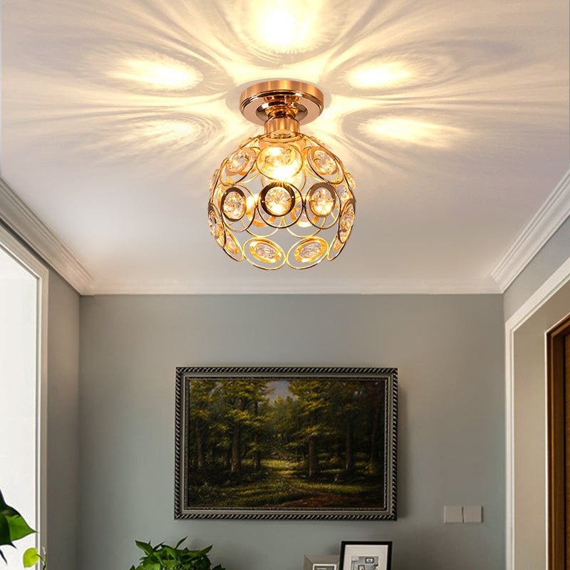 Bijou | Compacte Plafondlamp met Kristallen – Sfeervol Lichtpatroon