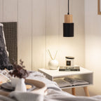 Otis | Cilinder Hanglamp – Metaal & Hout – Modern Design