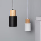 Otis | Cilinder Hanglamp – Metaal & Hout – Modern Design