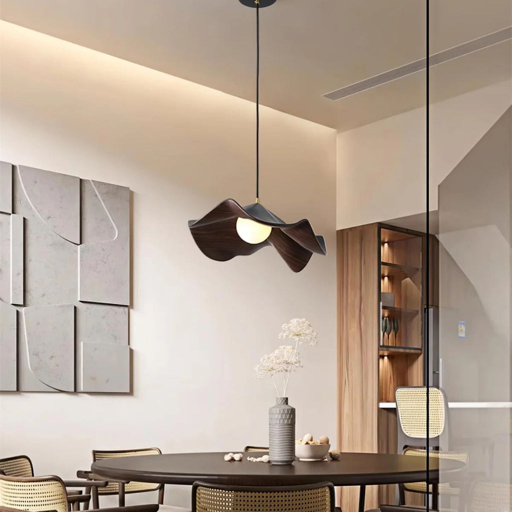 Nami | Organische Hanglamp – Modern Japandi Design met Natuurlijke Houtlook