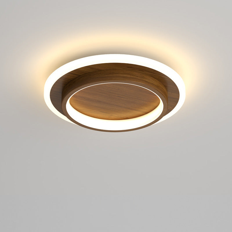 Basso | Compacte LED Plafondlamp met Houtprint