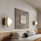 Sura | Plafondlamp van Travertin & Hout – Japandi Design