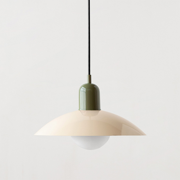 Pastel Dome | Bauhaus Hanglamp – Kleurrijk Metaal & Glas – Verstelbaar