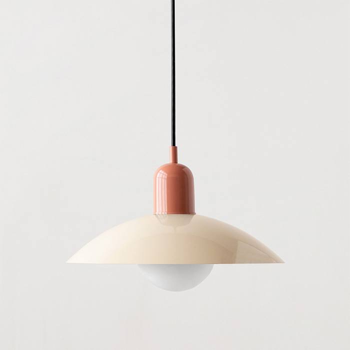 Pastel Dome | Bauhaus Hanglamp – Kleurrijk Metaal & Glas – Verstelbaar