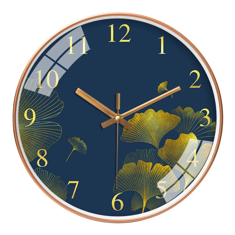 Fiorina | Geluidsloze Bloemenwandklok – Elegant Romantisch Design – 25 cm – Stil Kwartsuurwerk