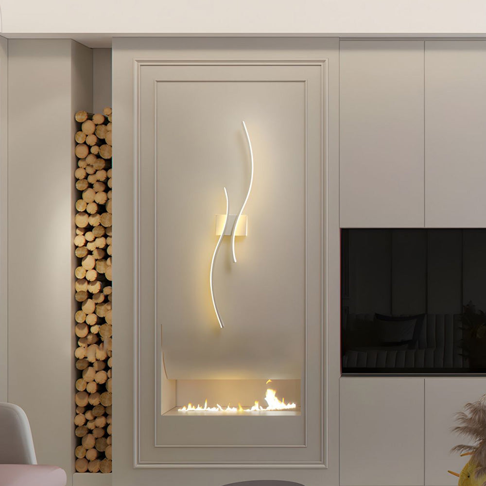 Sinu | Artistieke LED Wandlamp – Modern Golvend Design met Indirect Licht