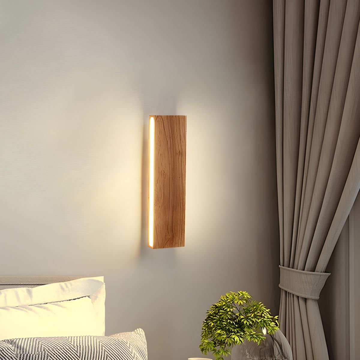 Draaibare LED Wandlamp – Hout Design | Lignum