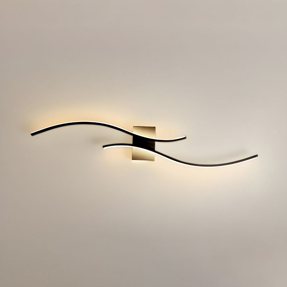 Sinu | Artistieke LED Wandlamp – Modern Golvend Design met Indirect Licht