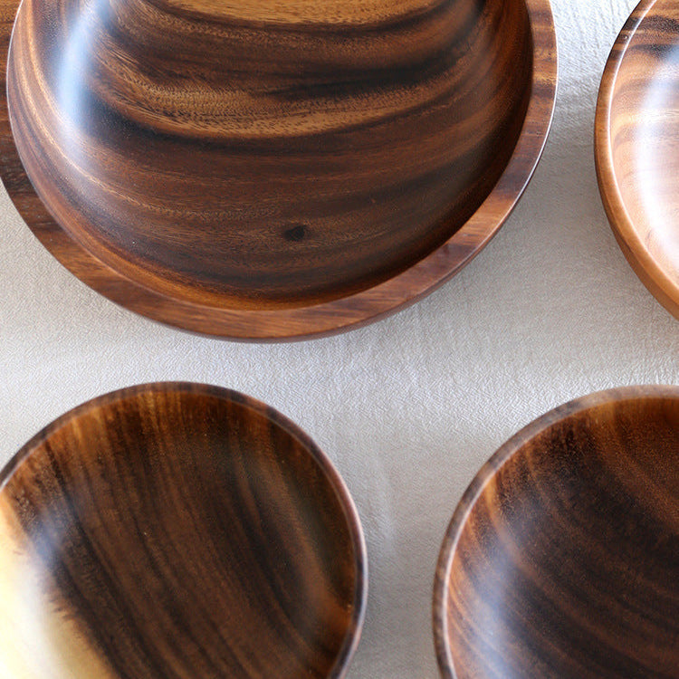 Legno Vivo | Handgemaakte Houten Schalenset – 4-delig – Natuurlijke Nerf