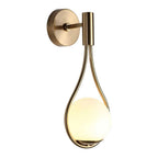 Gemma | Elegante Druppelvormige Wandlamp – Sculpturaal Design met Glazen Orb