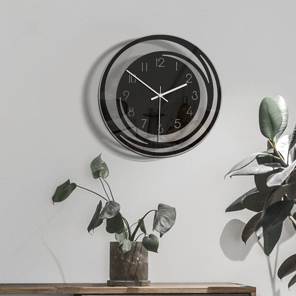 Tempo-Puro | Elegante Design Wandklok – Minimalistisch Zwart – Ø 30 cm