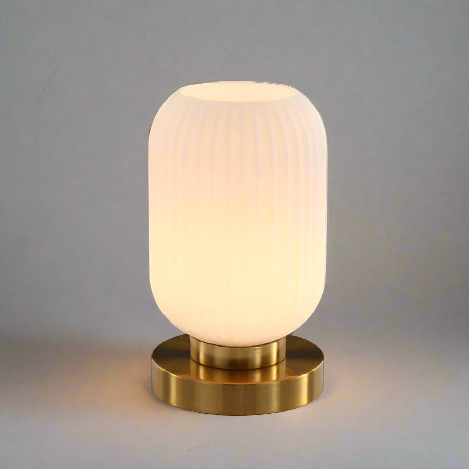 Ombra | Tafellamp met Geslepen Amber Glas