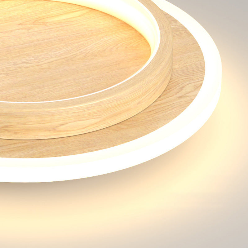 Basso | Compacte LED Plafondlamp met Houtprint