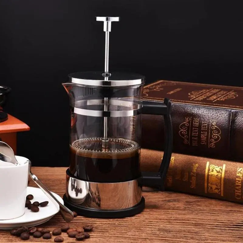 Vetro Puro | French Press Koffiemaker – 350ml – Hittebestendig Glas & RVS