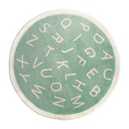 Play-Learn-Plush | Educatief Rond Kindertapijt – Kleurrijk Letterdesign – Ultra-Zacht & Machinewasbaar