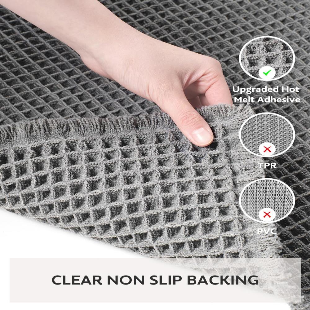 AquaWeave | Pluche Badmat met Wafelstructuur en Antislip