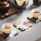 Matsu Guri | Exclusieve Resin Onderzetters – Handgemaakt Dennenhout & Kunsthars