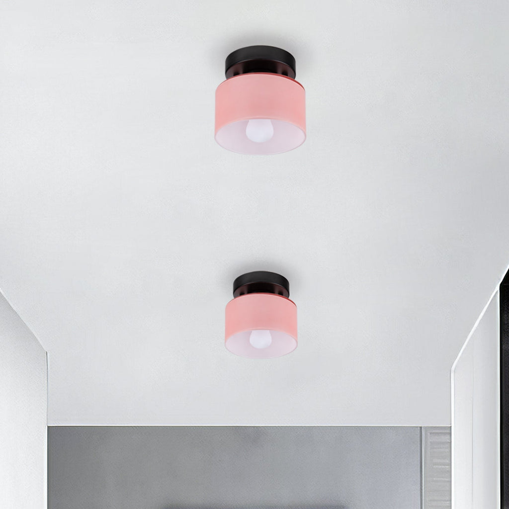 Vetro | Retro Plafondlamp van Gekleurd Glas