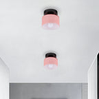 Vetro | Retro Plafondlamp van Gekleurd Glas