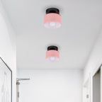 Vetro | Retro Plafondlamp van Gekleurd Glas