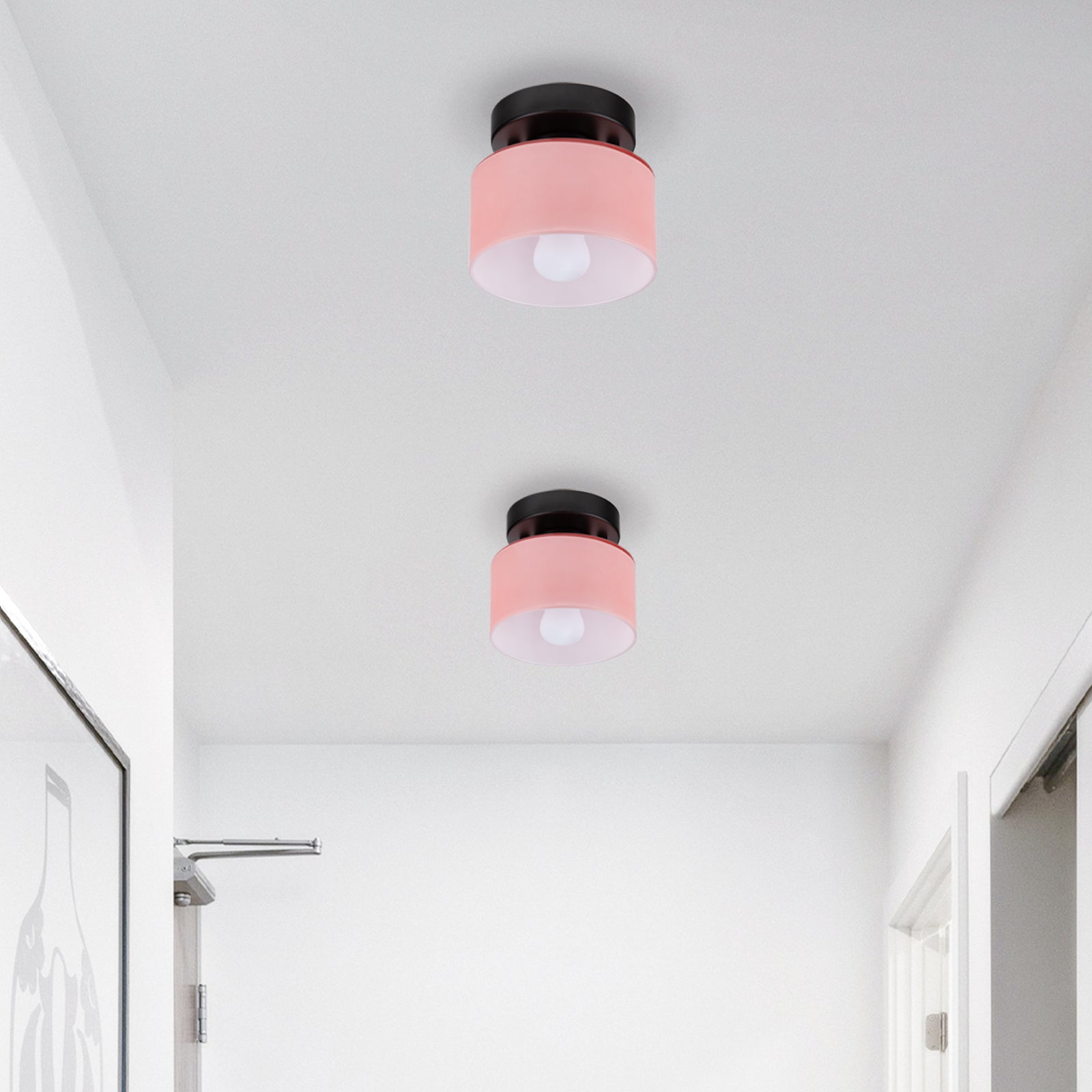 Vetro | Retro Plafondlamp van Gekleurd Glas