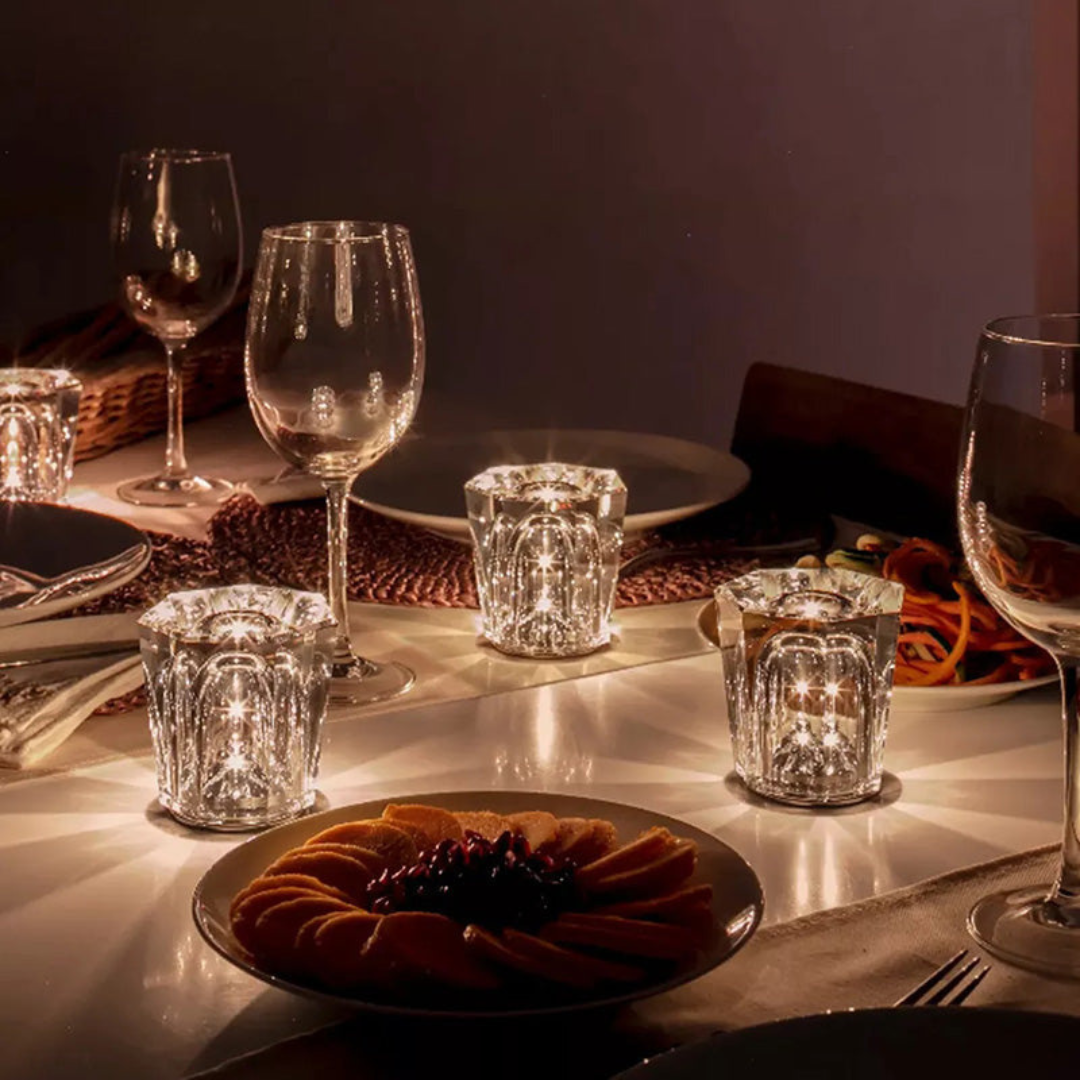LuceCristallo | Draadloze Kristallen Tafellamp – USB Oplaadbaar – Luxe Sfeerlicht