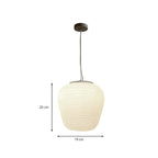 Japandi Hanglamp – Geribbeld Wit Glas – E27 | Kumo