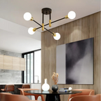Helvion | Industriële Retro Plafondlamp met 4/6 Lichtpunten