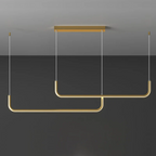 LineaSospesa | Hanglamp – Metaal & Glas – Warmwit LED – Verstelbaar