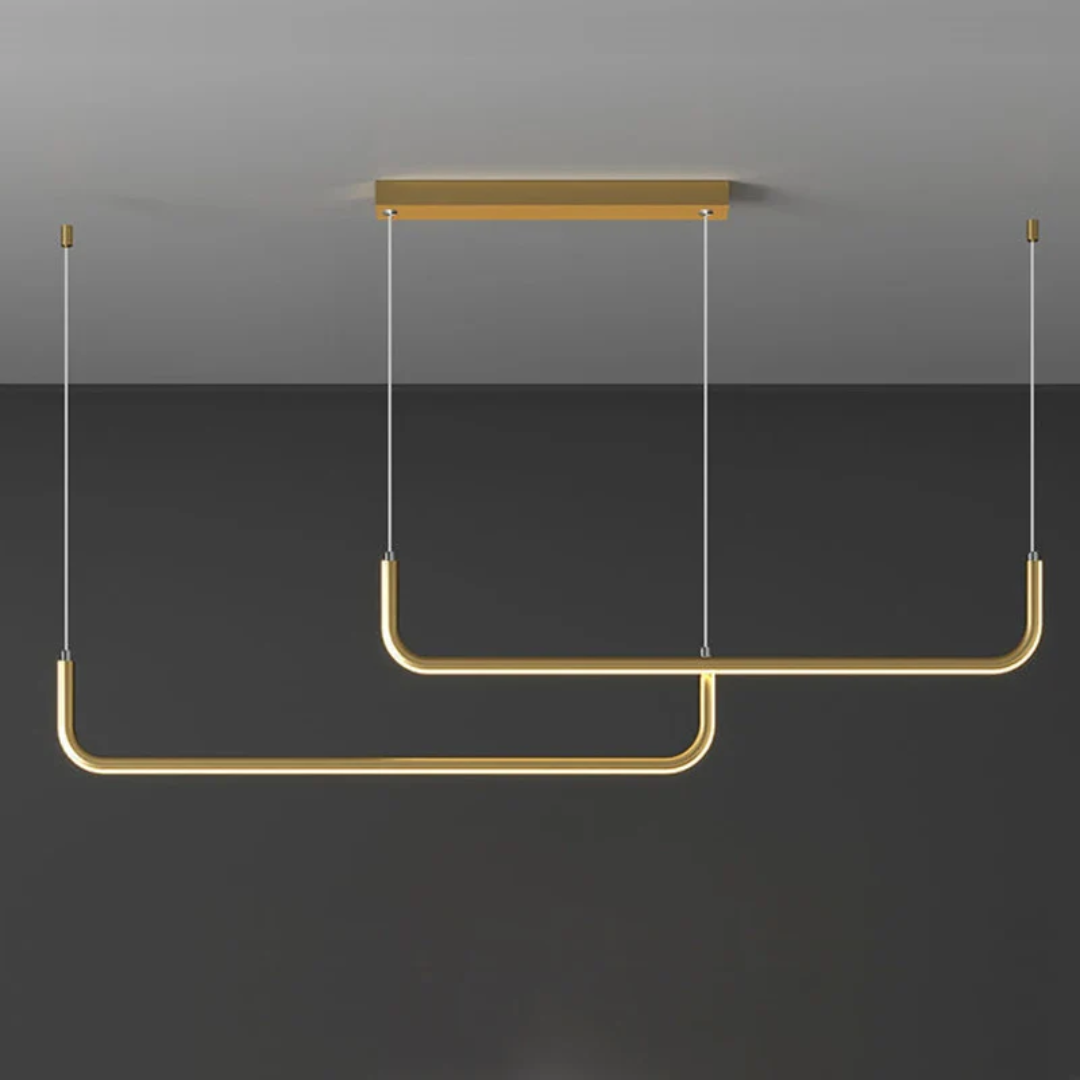 LineaSospesa | Hanglamp – Metaal & Glas – Warmwit LED – Verstelbaar