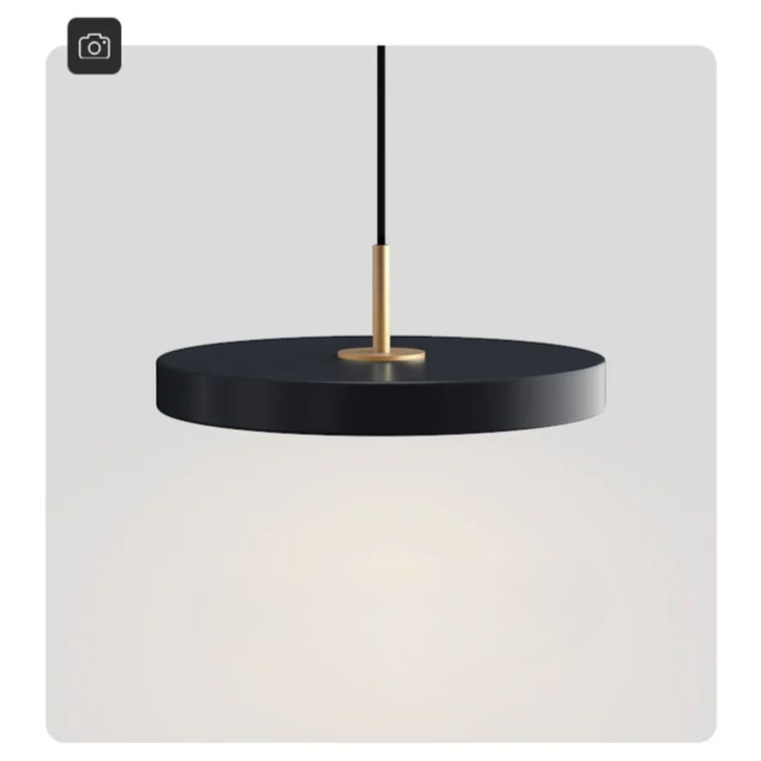 Sottile | Ultra-slanke Design Hanglamp – Minimalistisch Schijfontwerp van Aluminium & IJzer met Messing Accenten