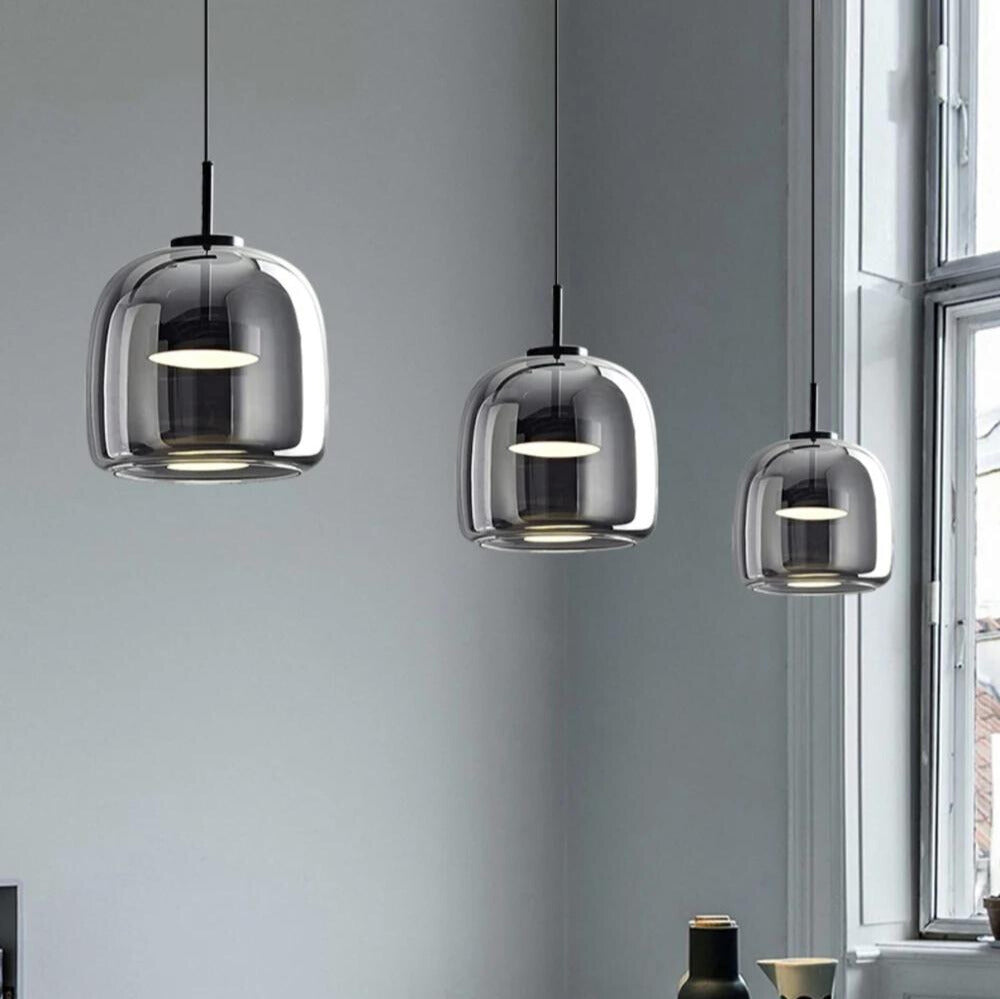Riflesso | Moderne Glazen Hanglamp – Luxe Spiegelglas Design met Warme Lichtgloed