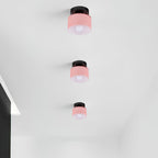 Vetro | Retro Plafondlamp van Gekleurd Glas